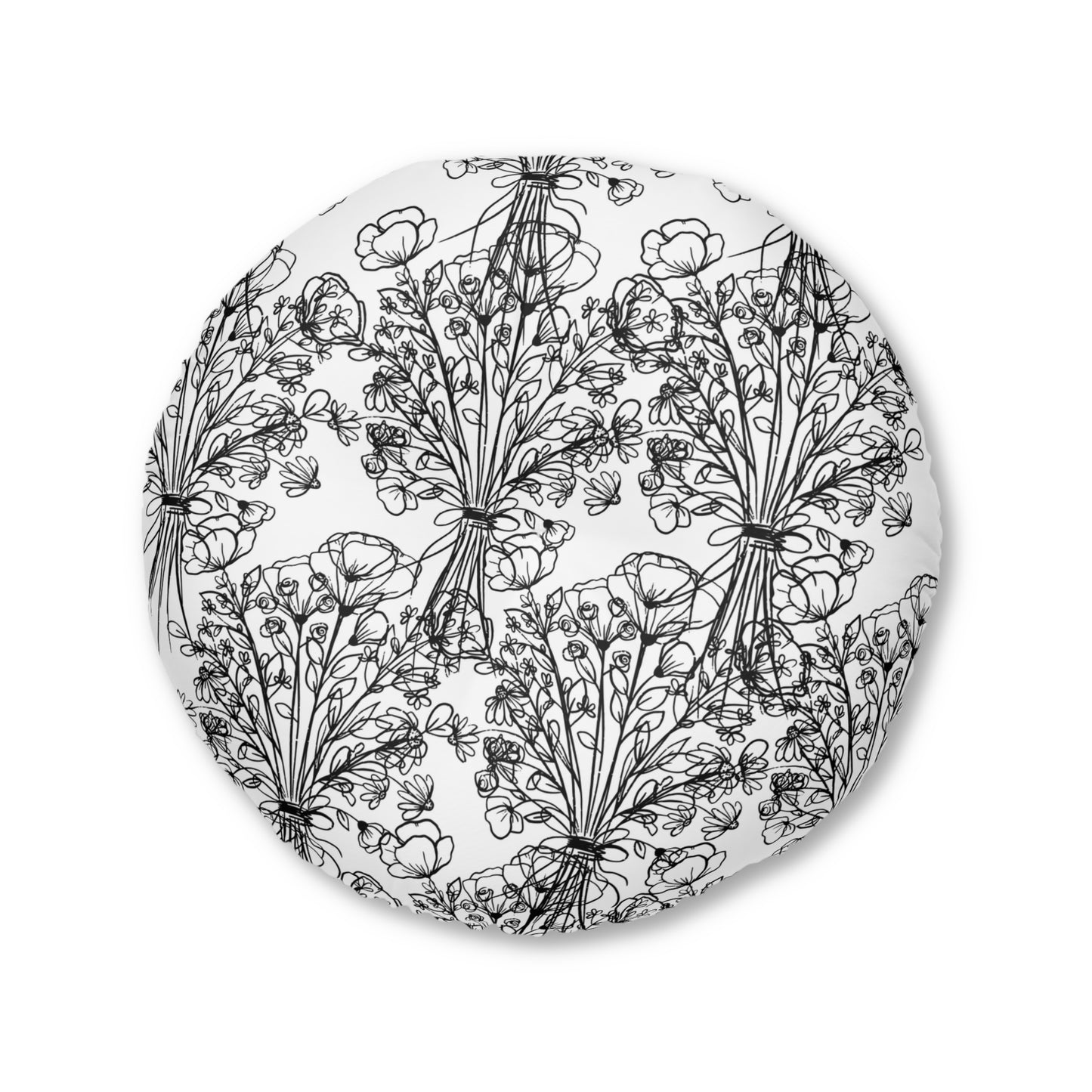 Tufted Floor Pillow, Round