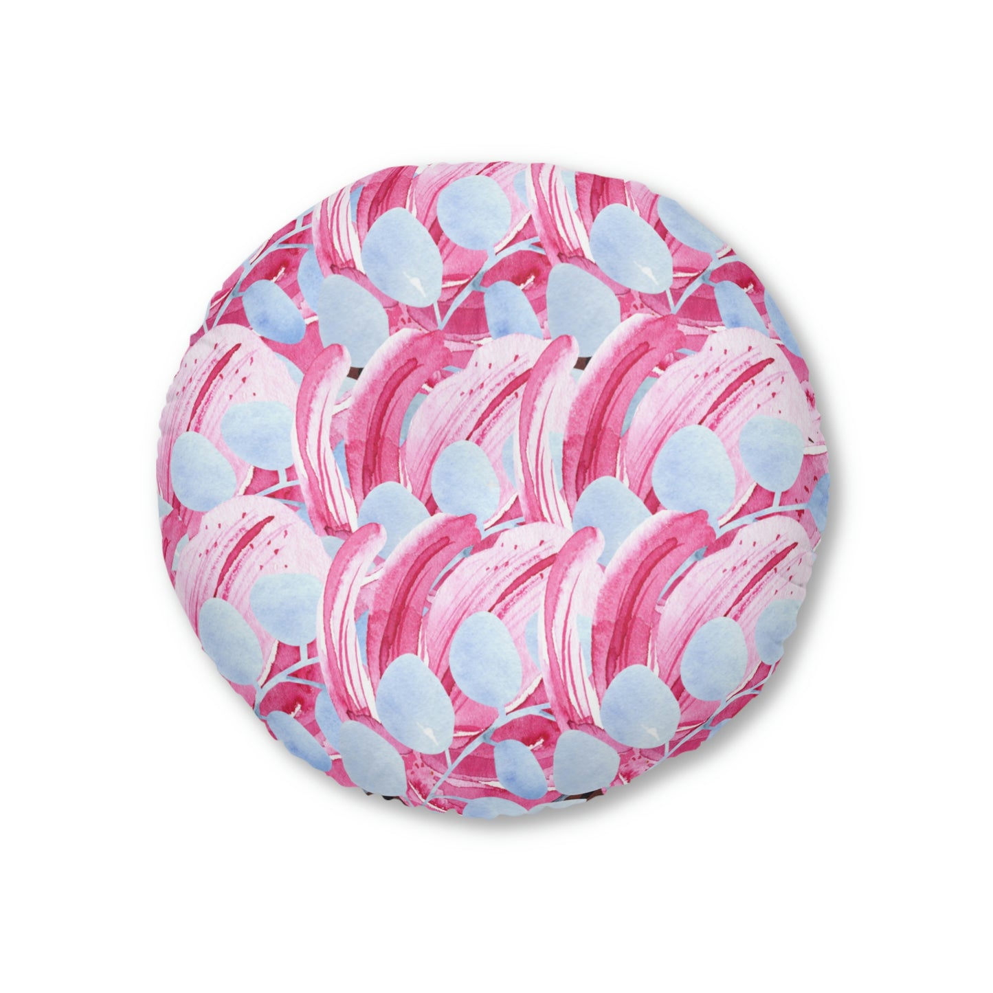 AV Print Four Tufted Floor Pillow, Round