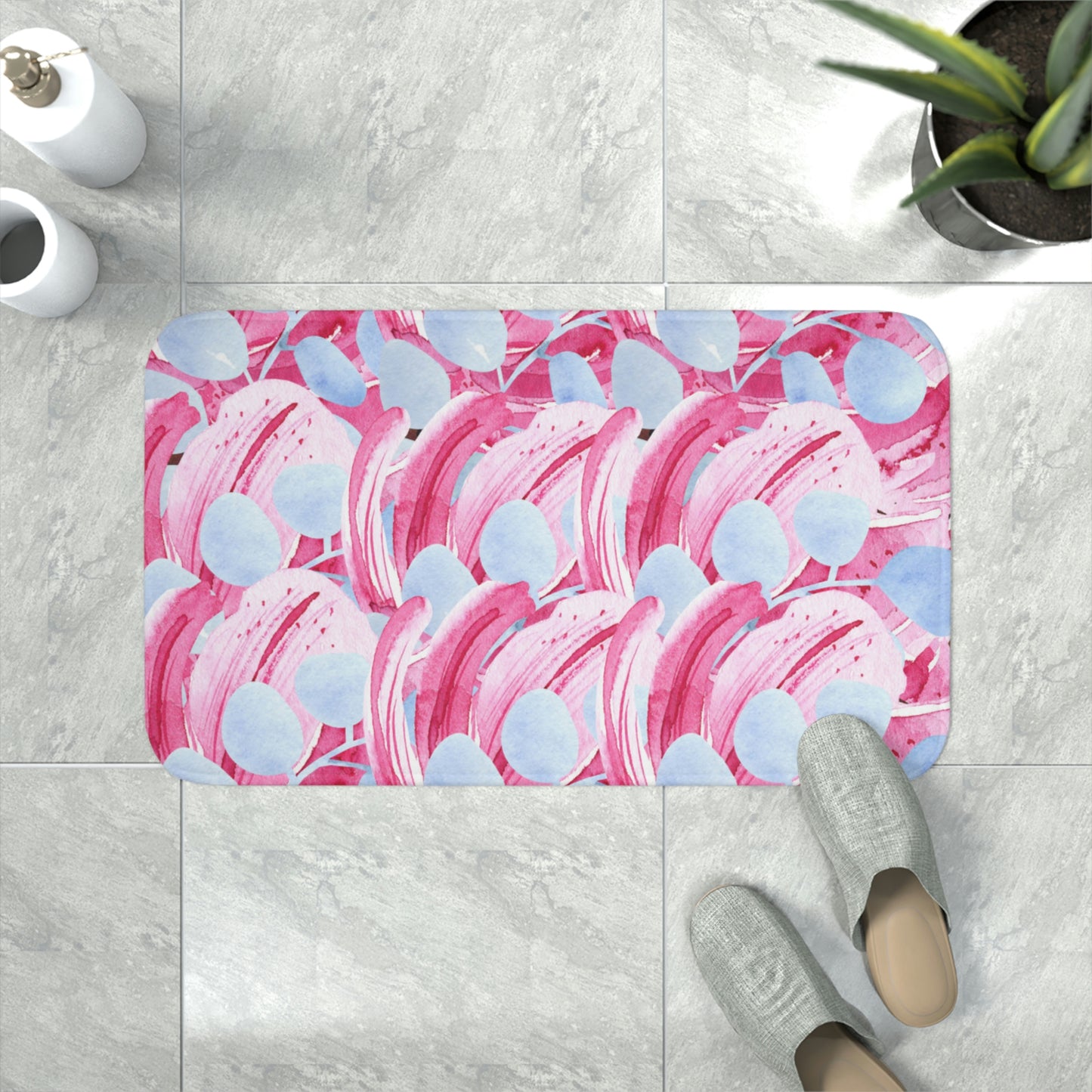 AV Print Four Memory Foam Bath Mat