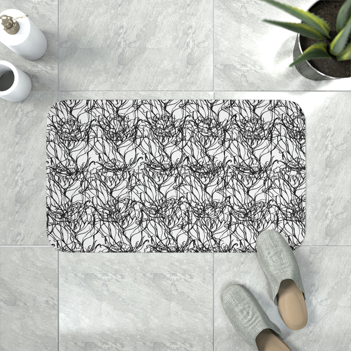 AV Print FIve Memory Foam Bath Mat