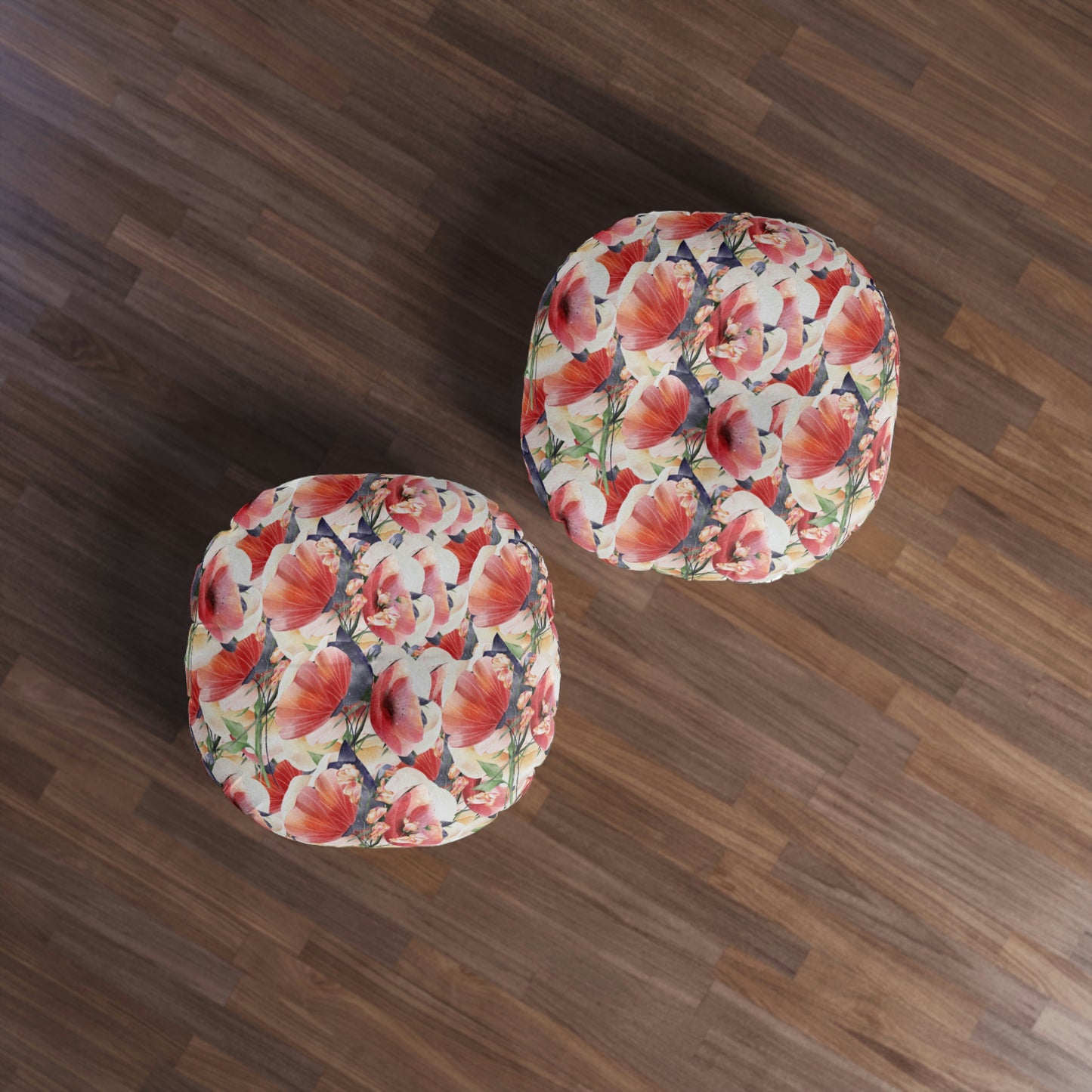 AV Print One Tufted Floor Pillow, Round