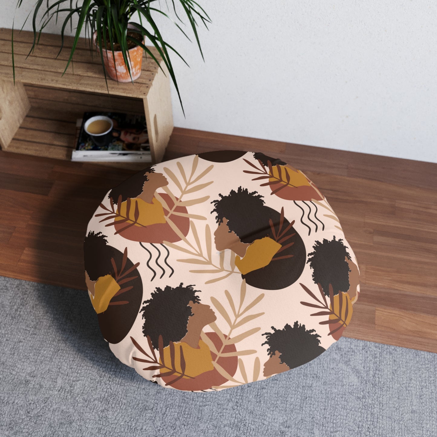 Tufted Floor Pillow, Round