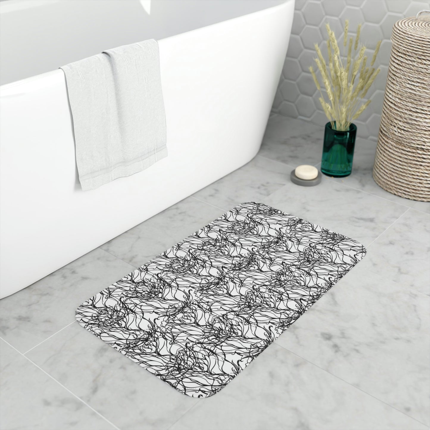 AV Print FIve Memory Foam Bath Mat