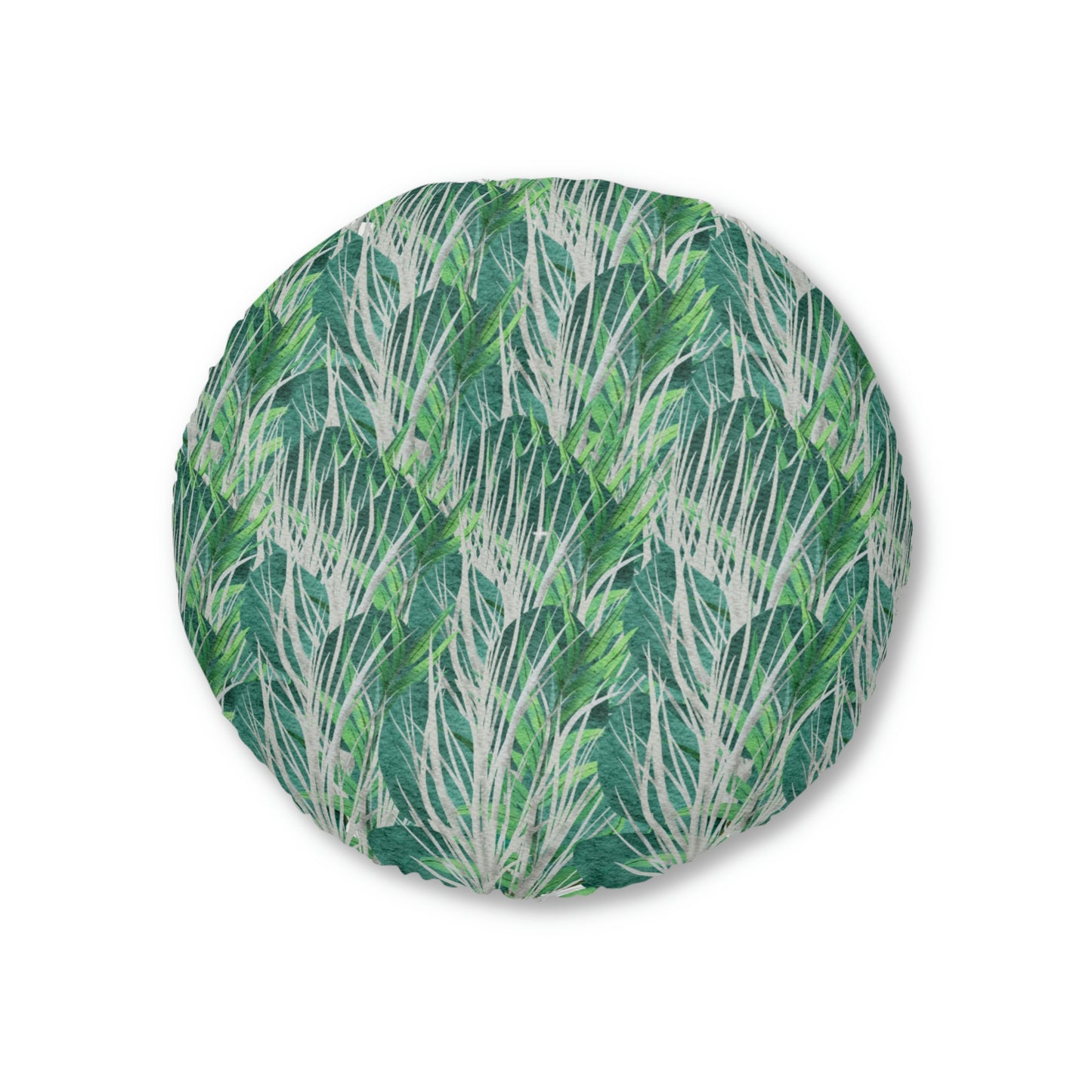 AV Print  SIx Tufted Floor Pillow, Round