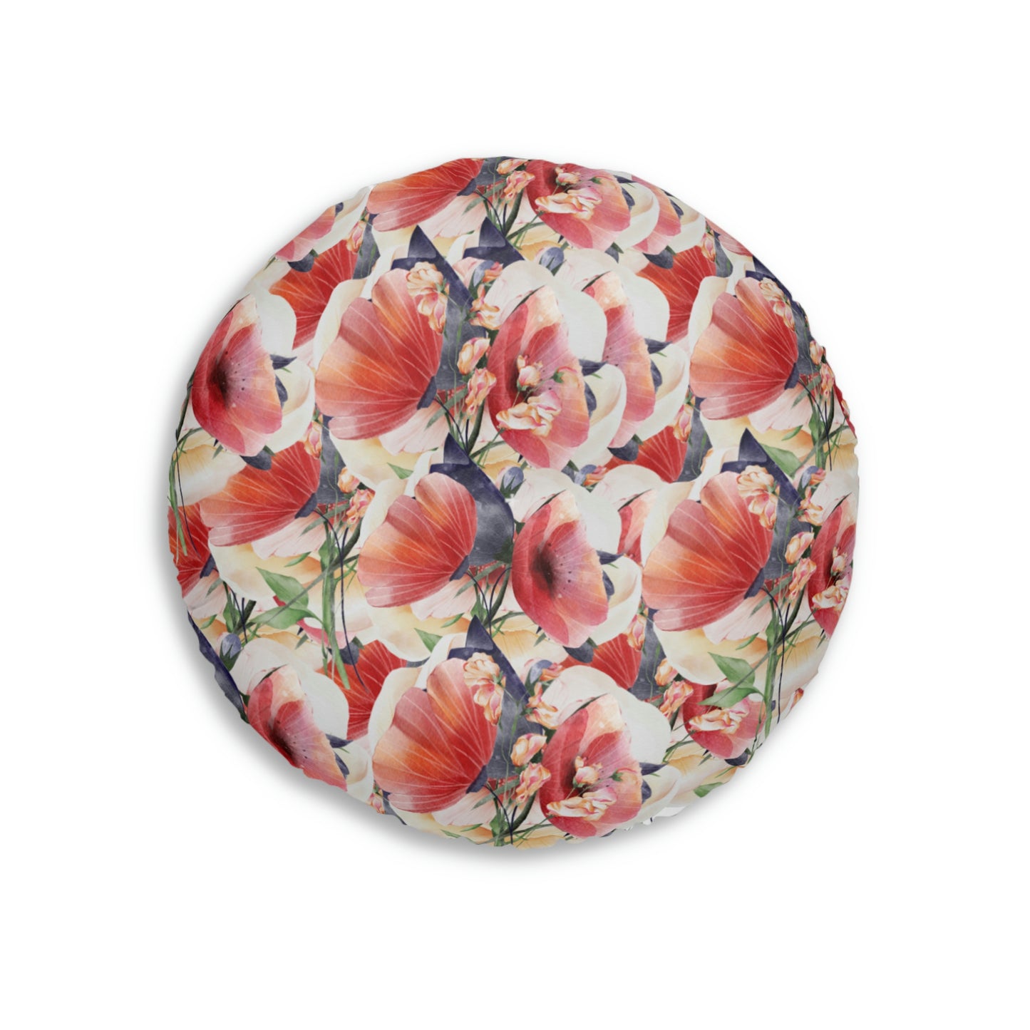 AV Print One Tufted Floor Pillow, Round