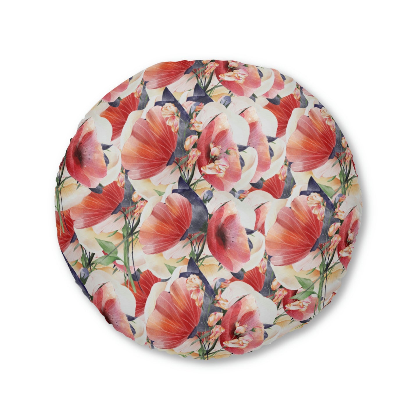 AV Print One Tufted Floor Pillow, Round