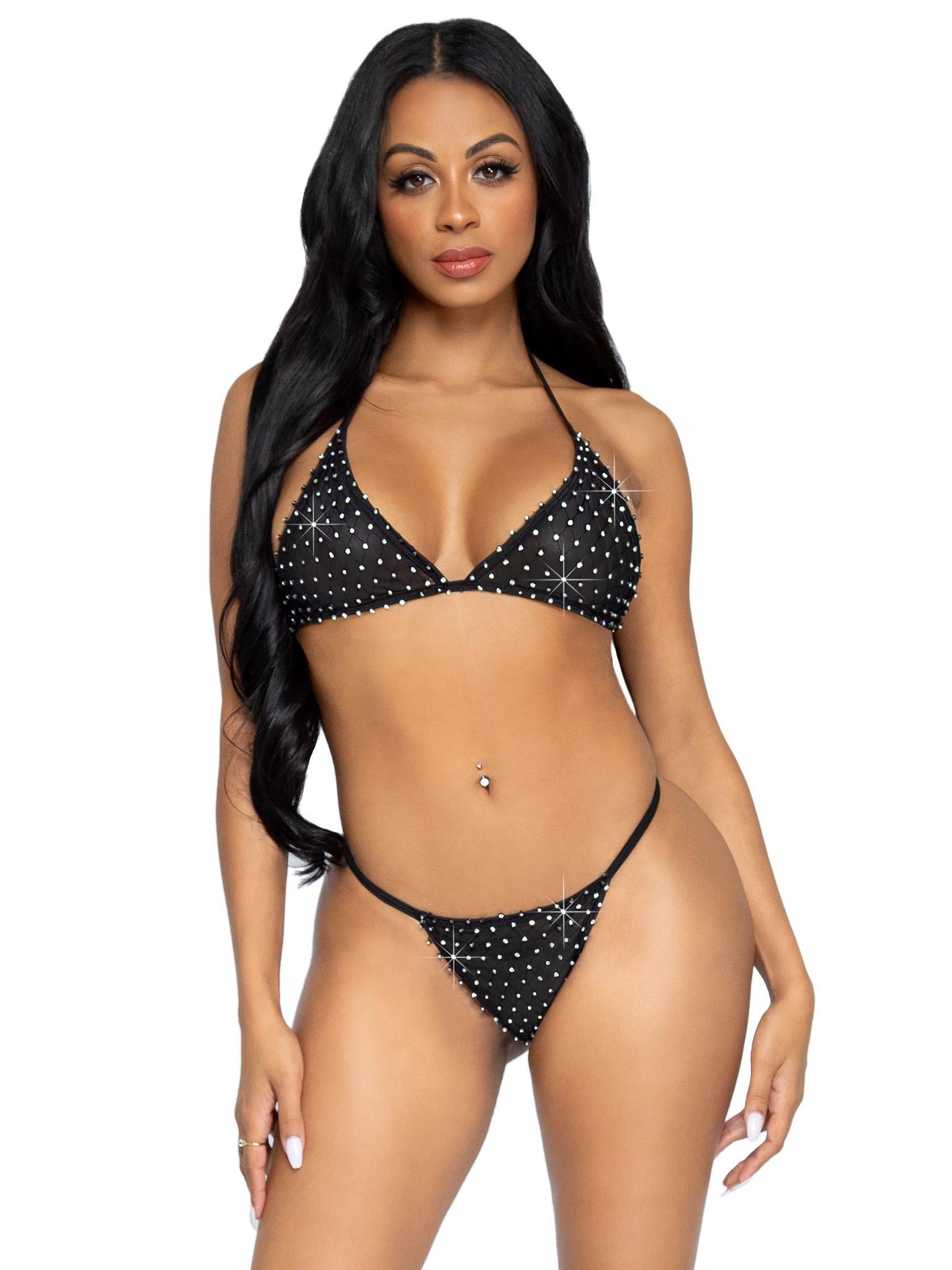 2 Pc Tempest Bikini Set - Black - One Size LA-81636BLKOS