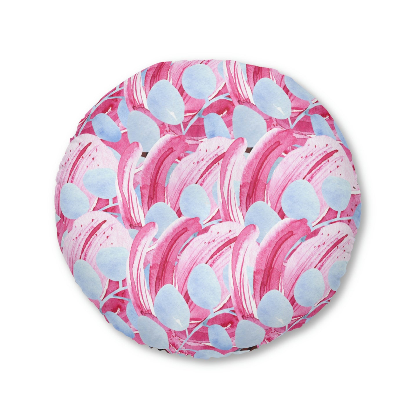 AV Print Four Tufted Floor Pillow, Round