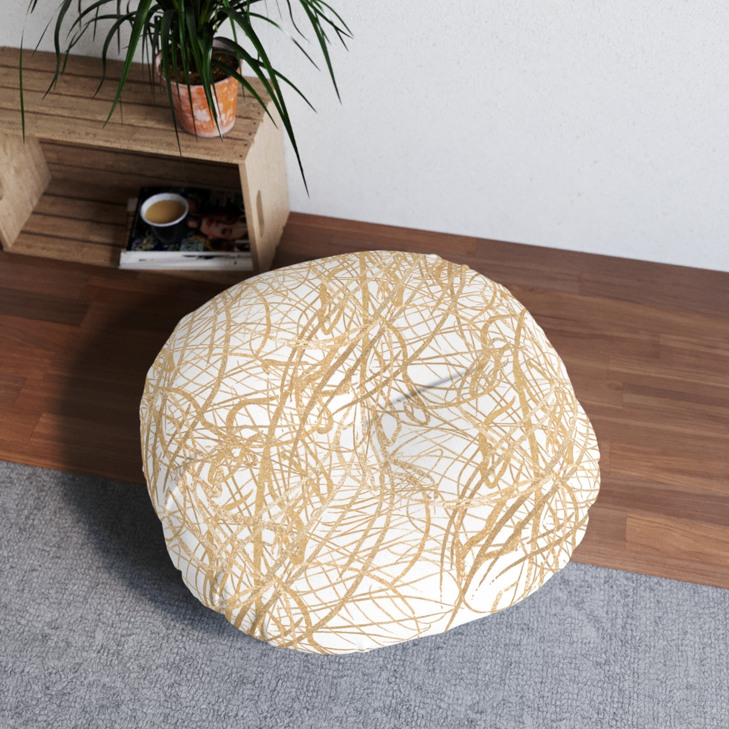 Tufted Floor Pillow, Round