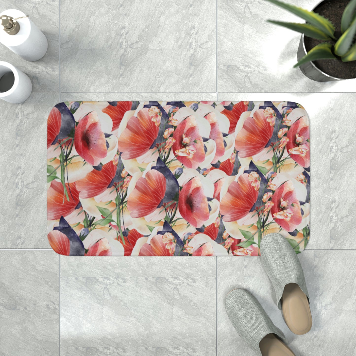 AV Print One Memory Foam Bath Mat