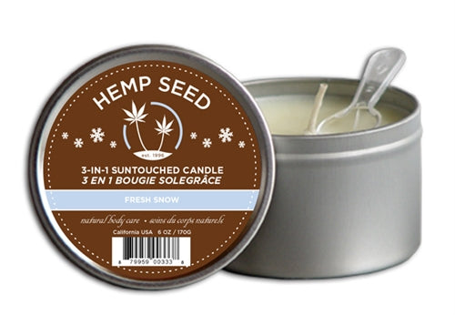 Hemp Seed 3-in-1 Massage Candle - Sunsational - 6 Oz. EB-HSC046