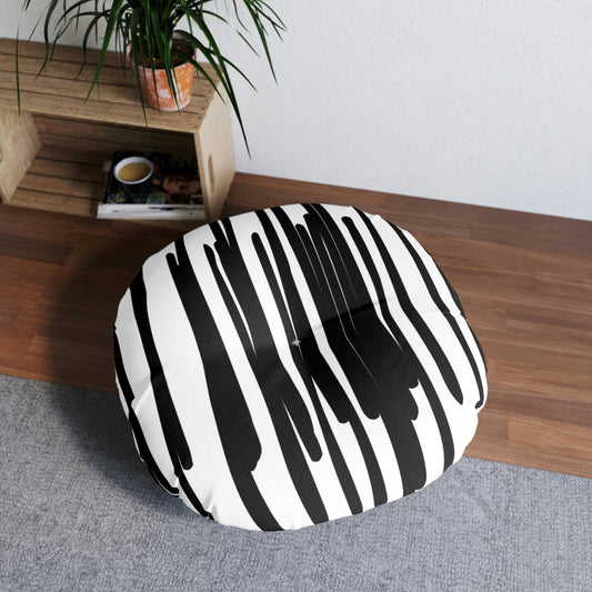 AV Print Eight Tufted Floor Pillow, Round