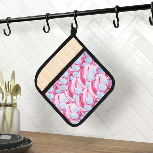 AV Print Four Pot Holder with Pocket