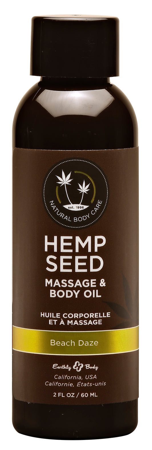 Hemp Seed Massage and Body Oil - Beach Daze 2 Fl. Oz/ 60ml EB-MAS245