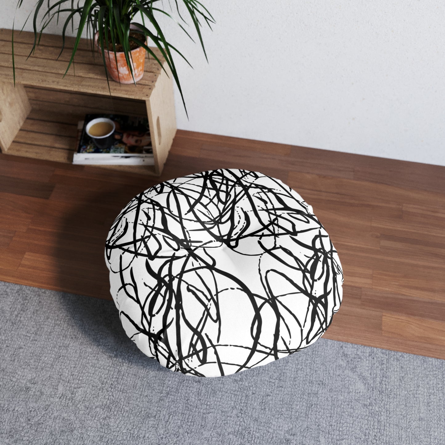 Tufted Floor Pillow, Round