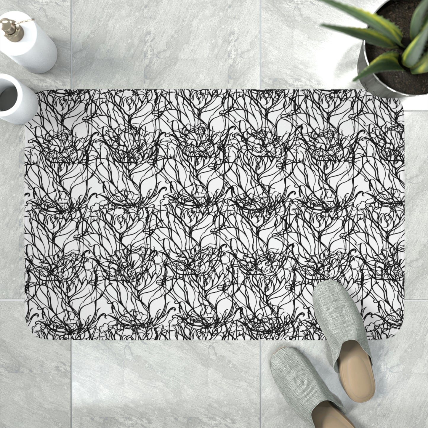 AV Print FIve Memory Foam Bath Mat