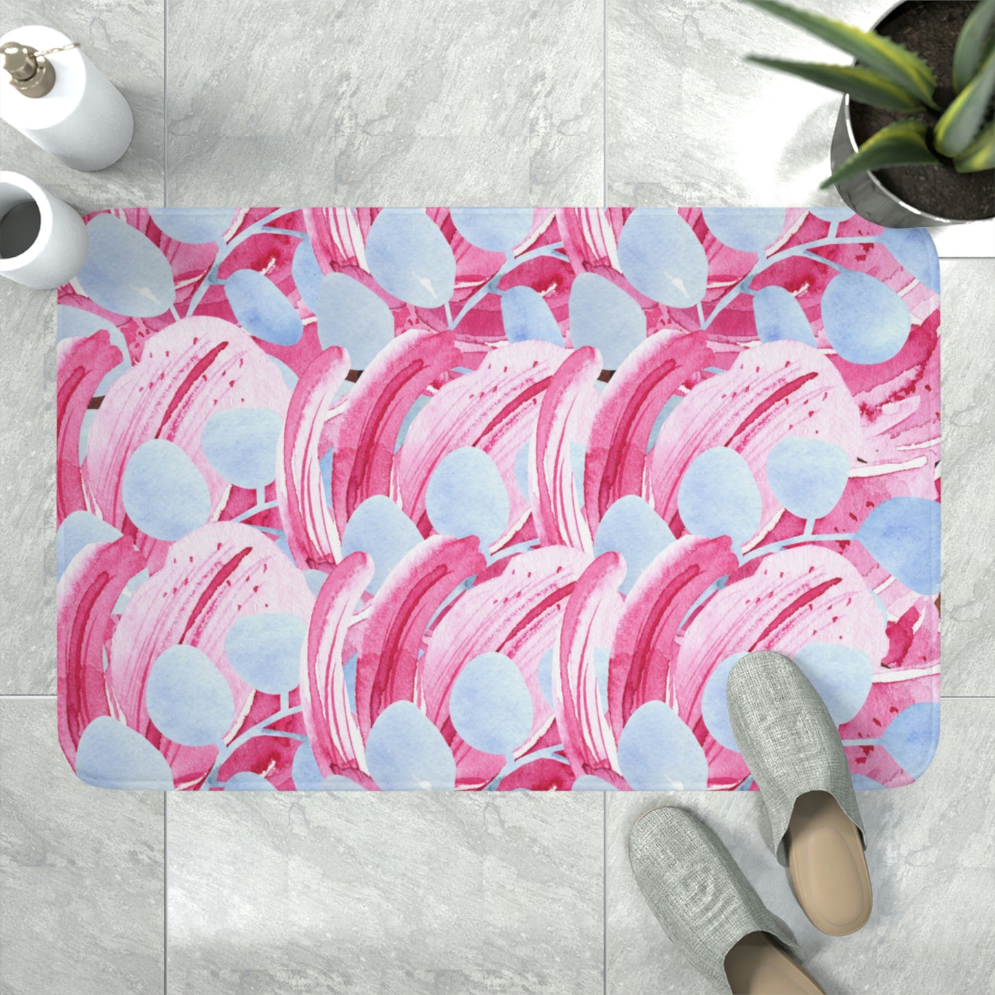 AV Print Four Memory Foam Bath Mat