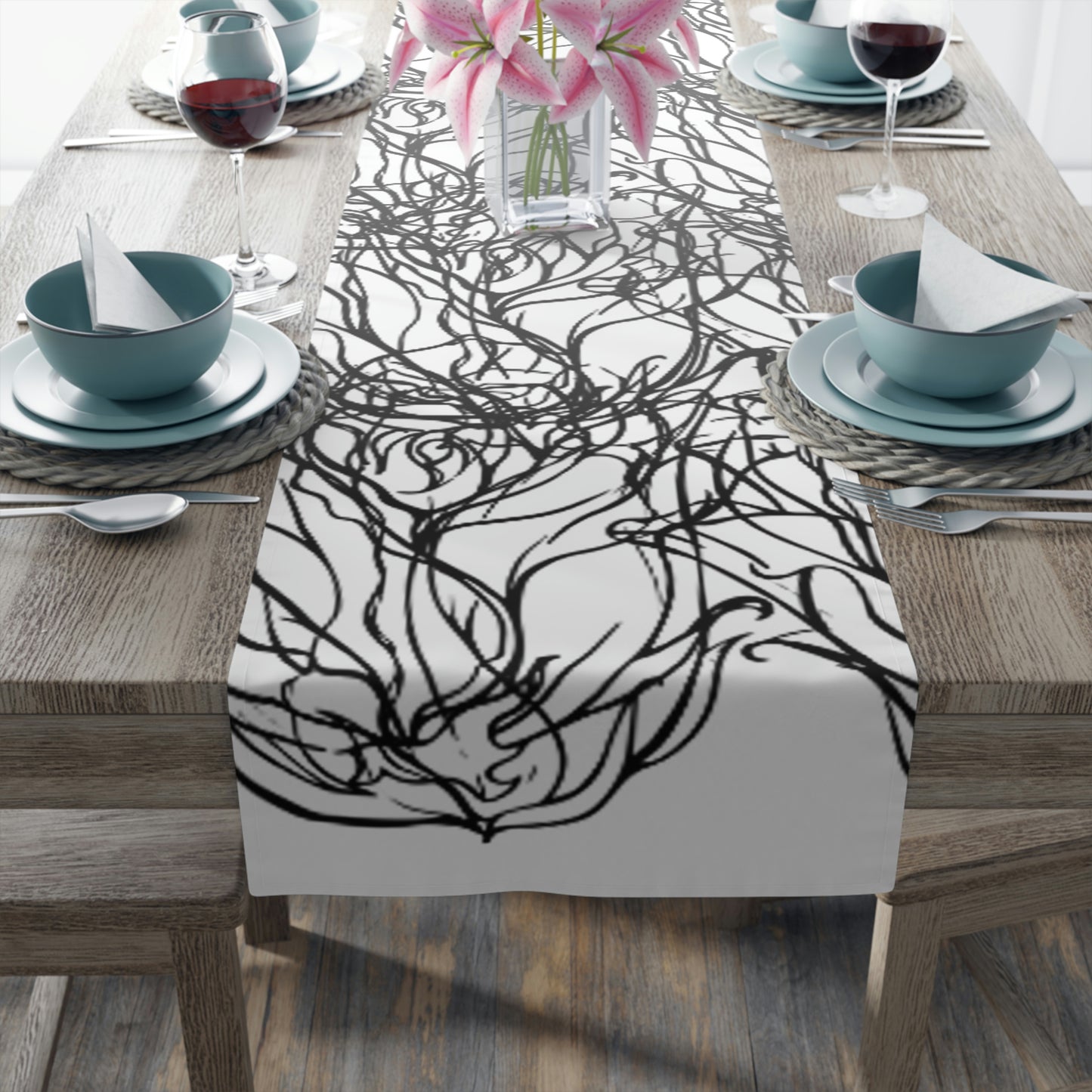 AV Print Five Table Runner (Cotton, Poly)