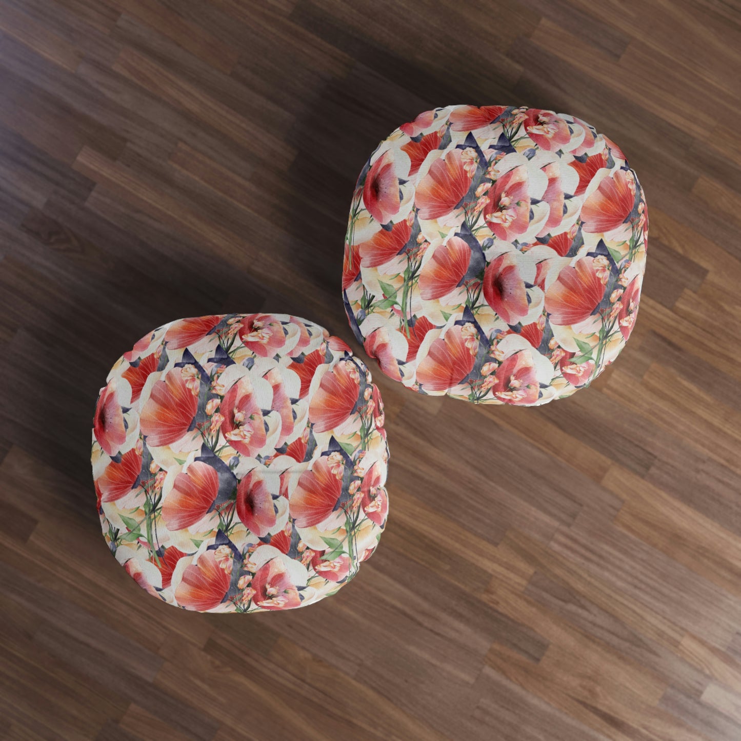 AV Print One Tufted Floor Pillow, Round