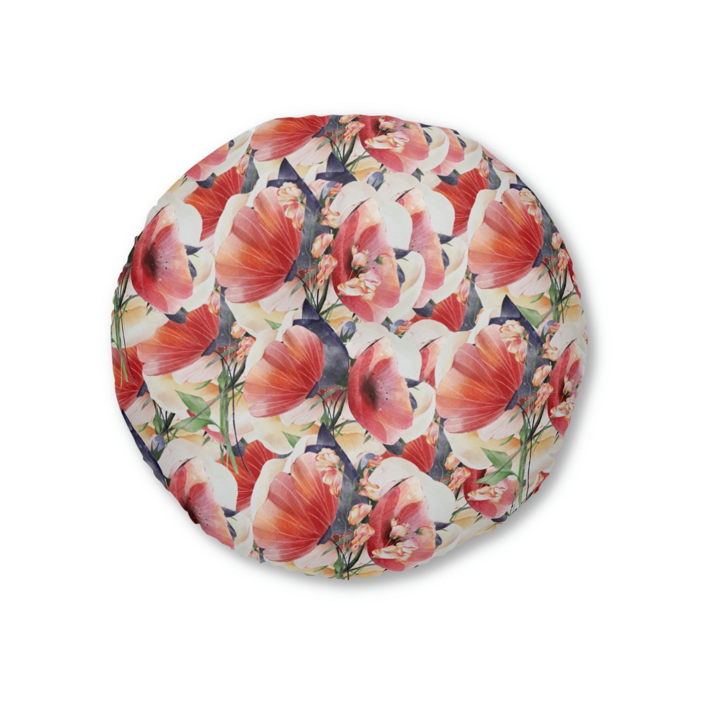 AV Print One Tufted Floor Pillow, Round