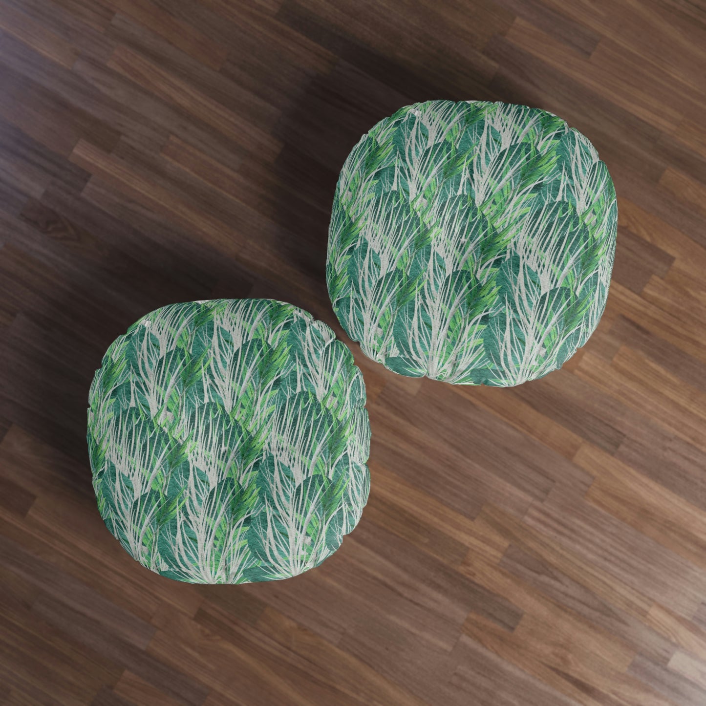 AV Print  SIx Tufted Floor Pillow, Round