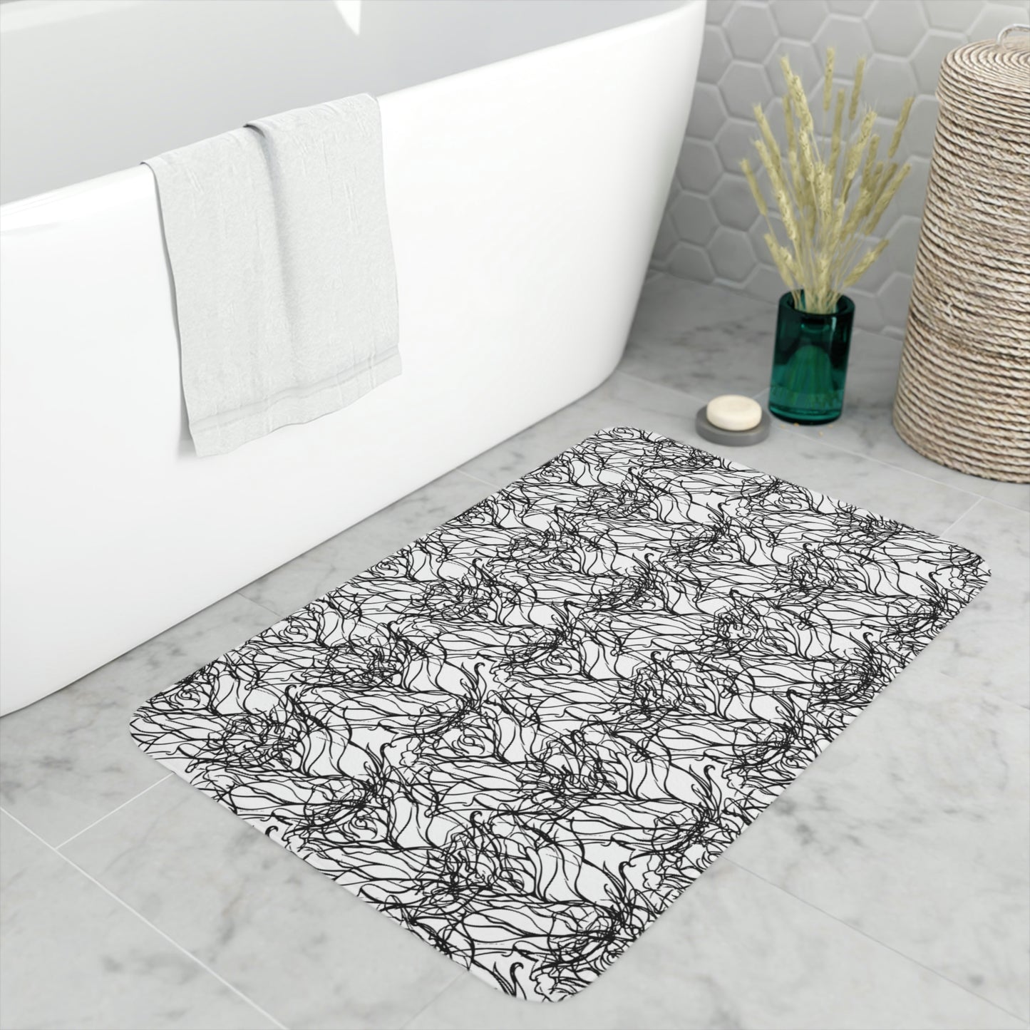 AV Print FIve Memory Foam Bath Mat