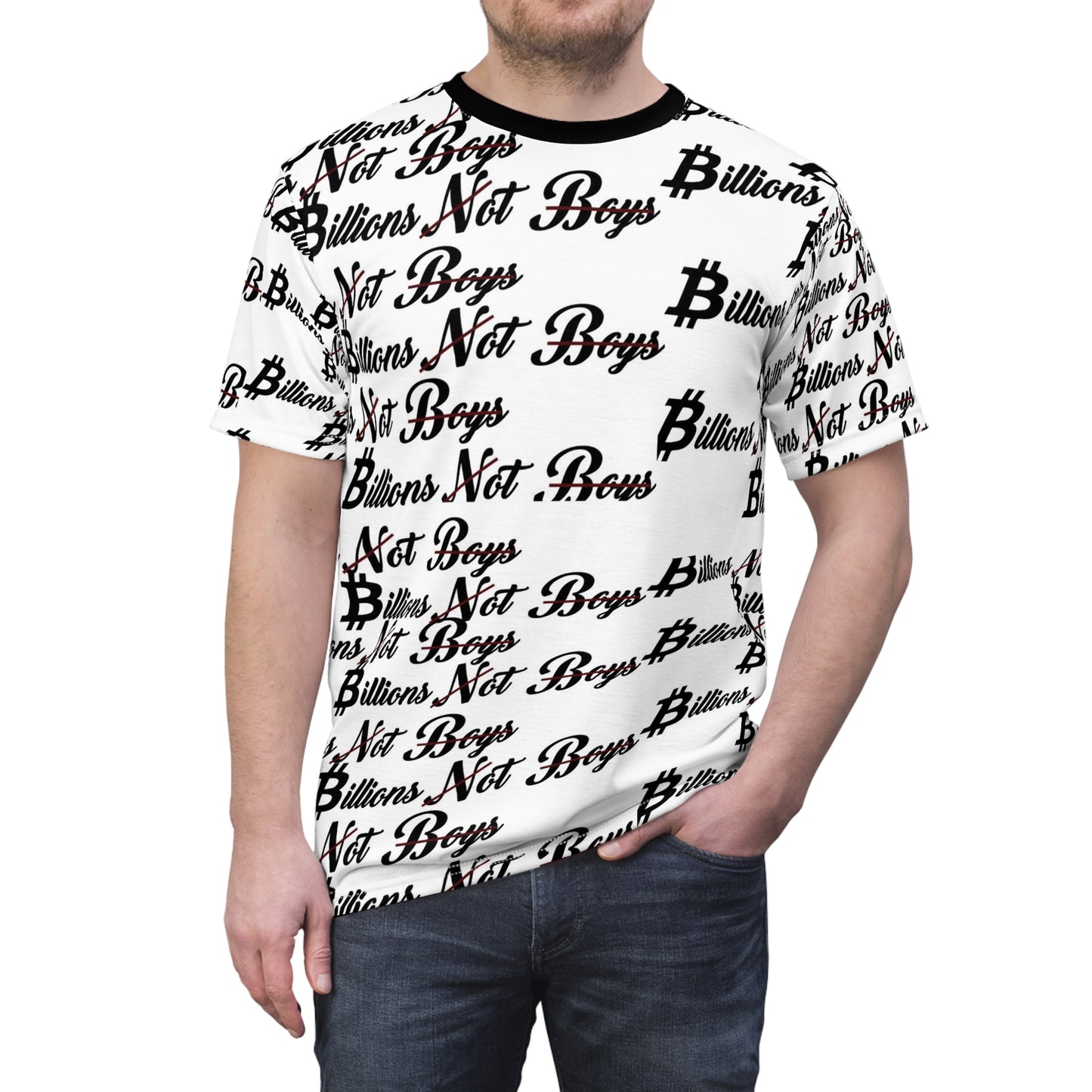 BNB Staple Print Three Unisex AOP Unisex Tee