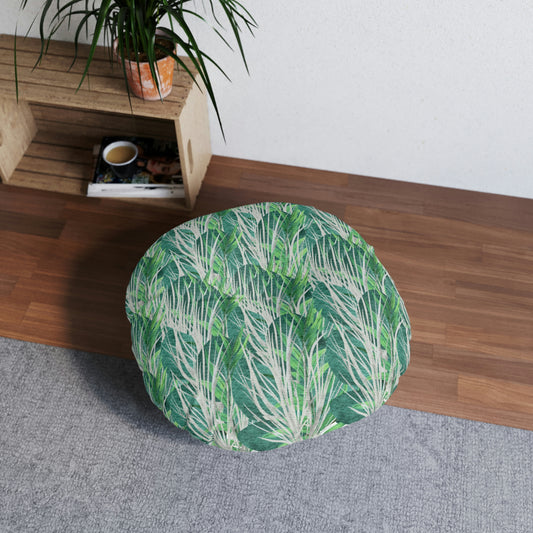 AV Print  SIx Tufted Floor Pillow, Round