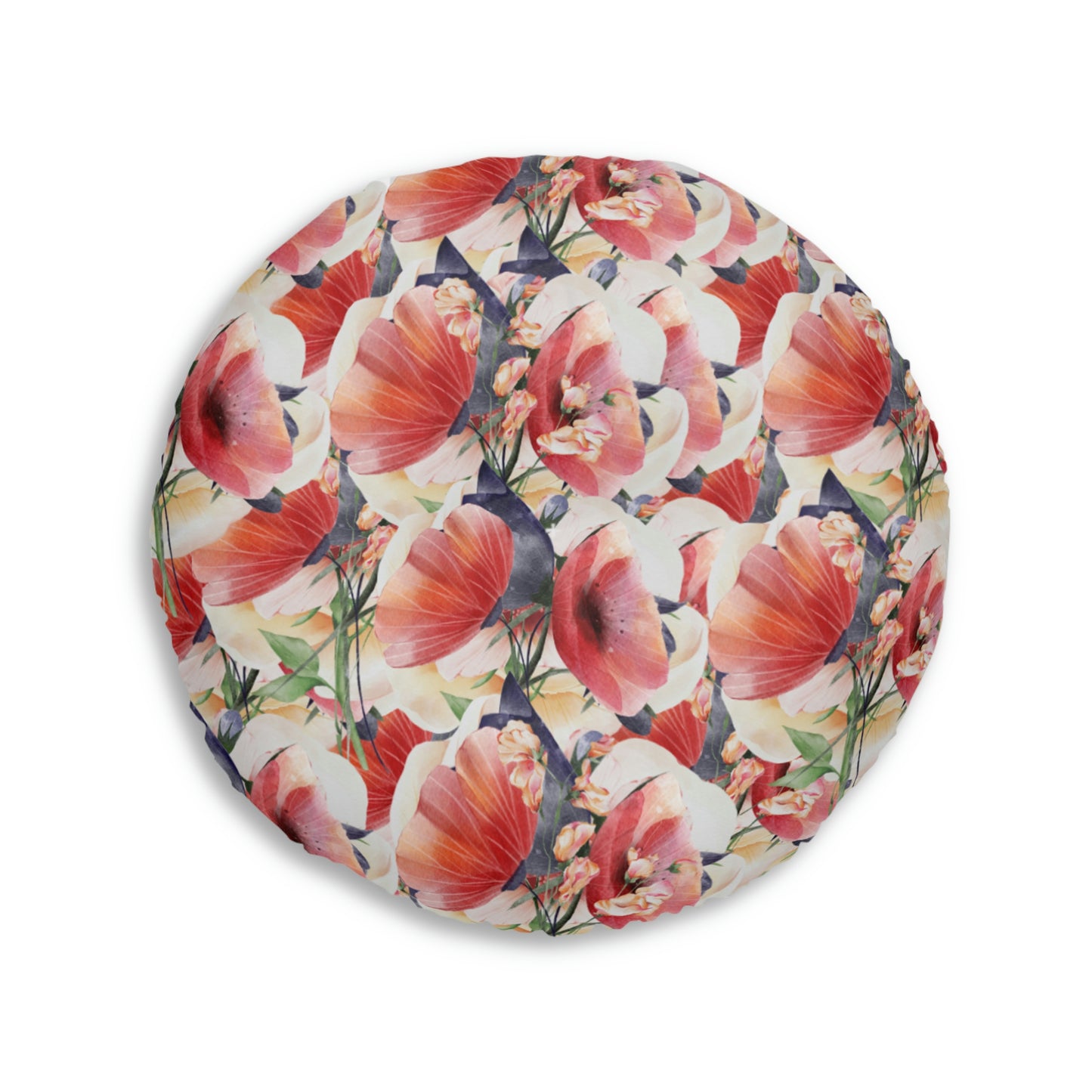 AV Print One Tufted Floor Pillow, Round