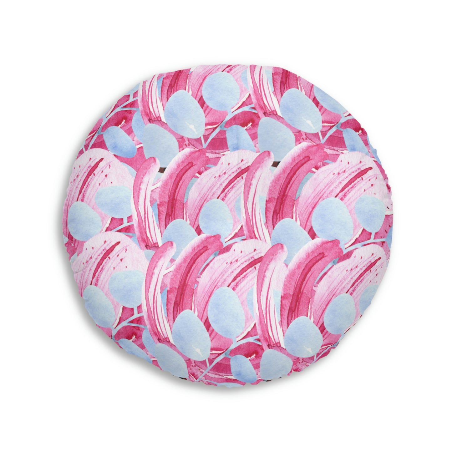 AV Print Four Tufted Floor Pillow, Round