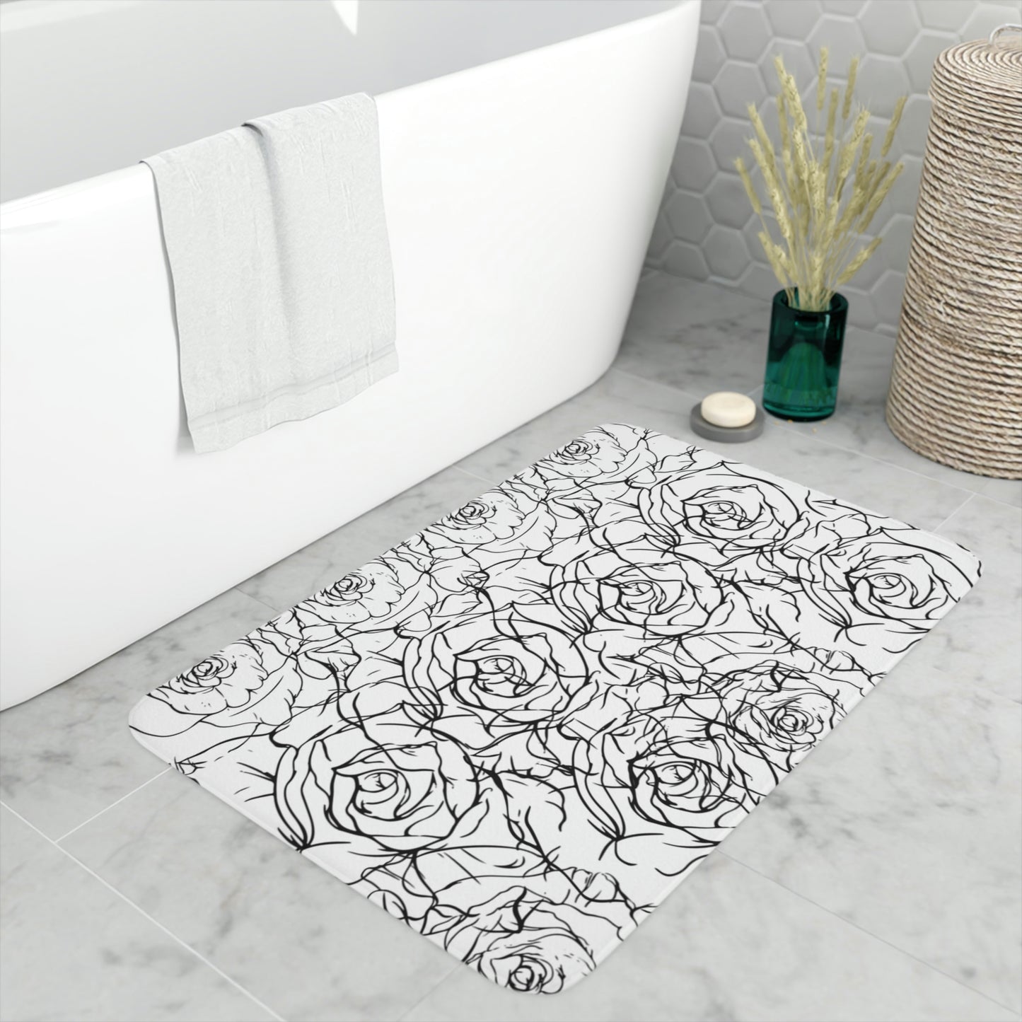 AV Print Three Memory Foam Bath Mat